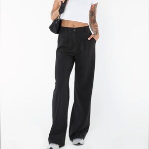 Princess Polly Black Wide Leg Pants | Polly Archer Pants | In Black | Size 4